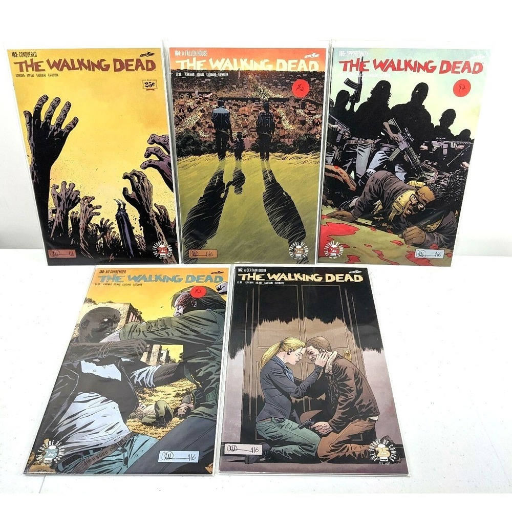 The Walking Dead Comic Lot 163 164 165 166 167 Image Comics Kirkman Adlard